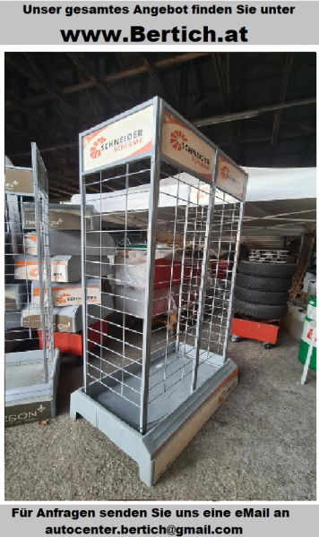 Gitterboxen, Holzlagerboxen, Reifenständer, Werbeaufsteller